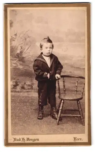 Fotografie Rud. H. Bengen, Leer, Osterstrasse 34, Kleiner Junge im Matrosenanzug