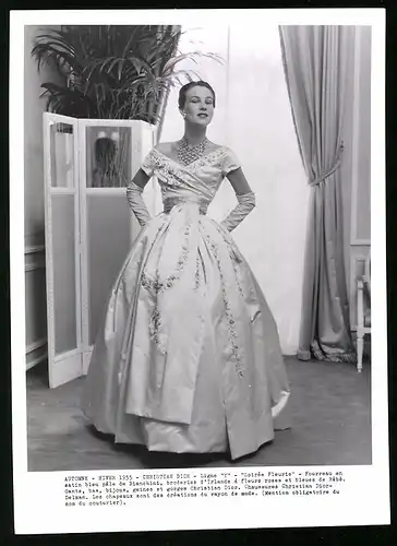 Fotografie Mode, hübsches Model in einem Kleid von Christian Dior