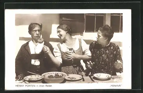 AK Filmszene aus Höhenluft, Henny Porten