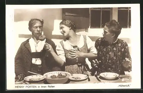 AK Filmszene aus Höhenluft, Henny Porten