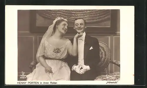 AK Filmszene aus Höhenluft, Henny Porten