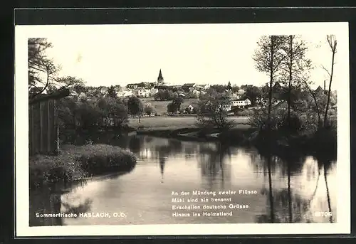 AK Haslach, Teilansicht der Stadt
