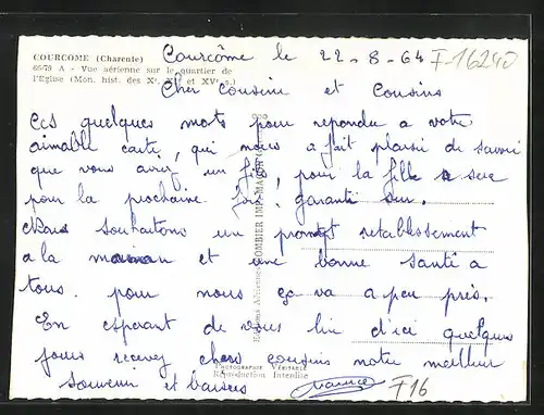 AK Courcome, Vue aérienne sur le quartier de l`Eglise