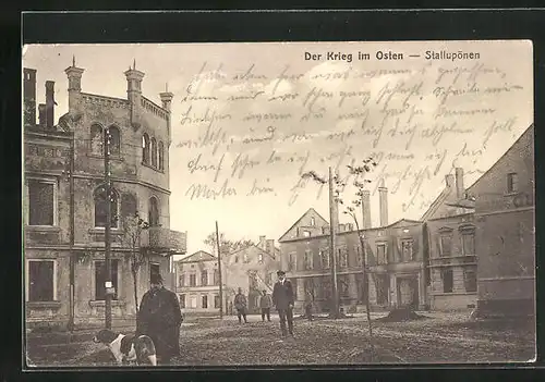 AK Stallupönen, Ortsansicht nach dem Krieg