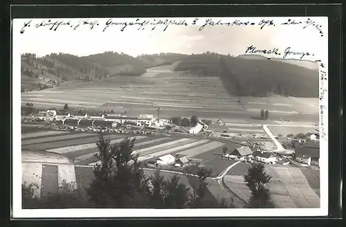 AK Halenkov, Gesamtansicht des Ortes von Anhöhe