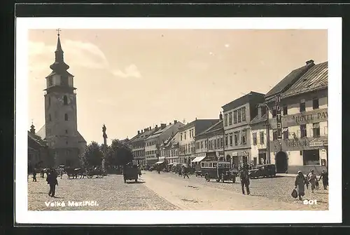 AK Velké Mezirici, námestí, Hotel, Restaurant