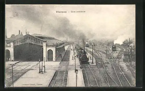 AK Vierzon, Gare intérieure, Bahnhof