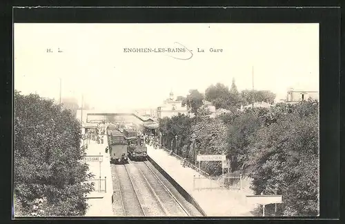 AK Enghien-les-Bains, La Gare, Bahnhof