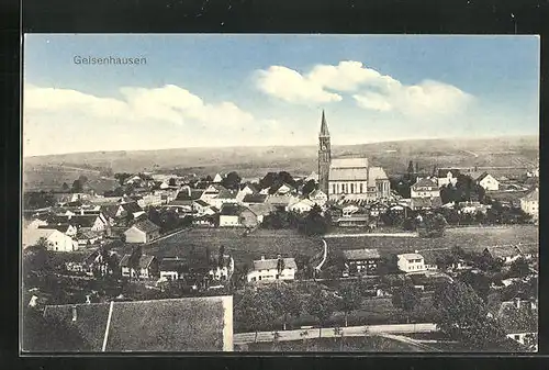 AK Geisenhausen, Teilansicht mit Kirche