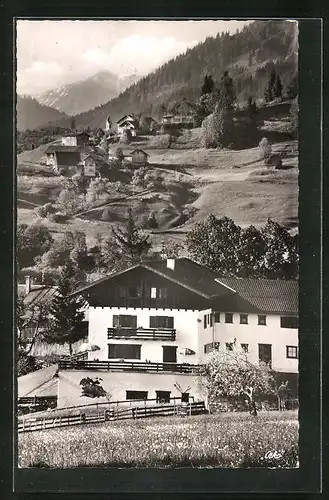 AK Wertach /Allgäu, Jugendgesundungsstätte Schimmelreiter mit Berglandschaft