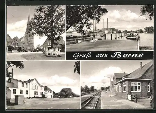 AK Berne, Gasthaus, Bahnhof, Flusspartie