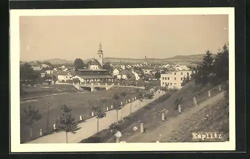 AK Kaplitz, Totalansicht mit Kirche