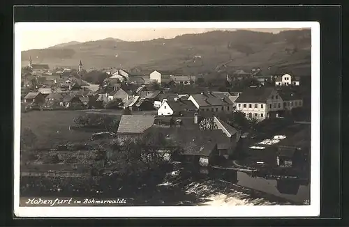 AK Hohenfurth im Böhmerwald, Blick auf die Dächer der Ortschaft