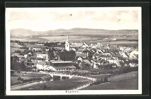 AK Kaplice, Kostel, Panorama