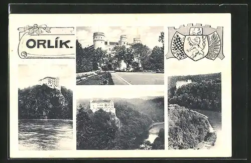 AK Orlik, Zamek, Jardim, Wappen