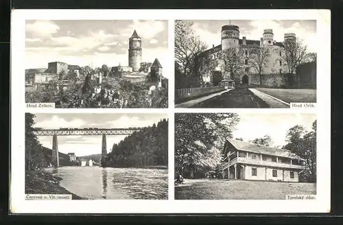 AK Zvikov, Flusspartie und Burg, Hrad Orlik, Hrad Zvikov