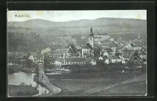 AK Kaplitz, Ortsansicht mit Kirche