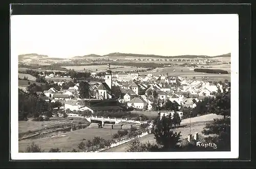 AK Kaplitz, Ortsansicht mit Kirche