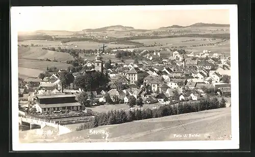 AK Kaplitz, Ortsansicht mit Kirche