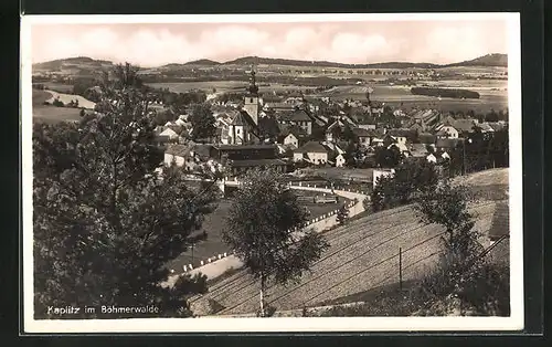 AK Kaplitz, Ortsansicht mit Kirche