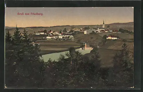AK Friedberg, Ortsansicht und Flusspartie