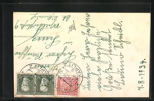 AK Kaplitz, Totalansicht mit Kirche