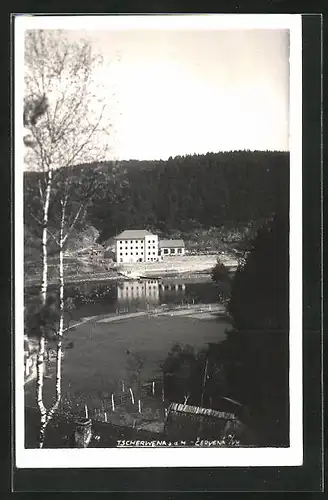 AK Tscherwena, Blick auf Pension mit Fluss