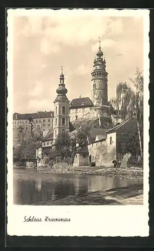 AK Krumau / Cesky Krumlov, Schloss und Fluss