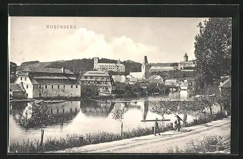 AK Rosenberg, Flusspartie und Ortsansicht