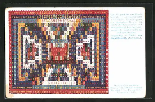 AK Wandteppich bestehend aus Achselklappen d. deutschen Armee