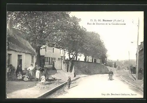 AK Samer, Rue de Desvres et la Gendarmerie