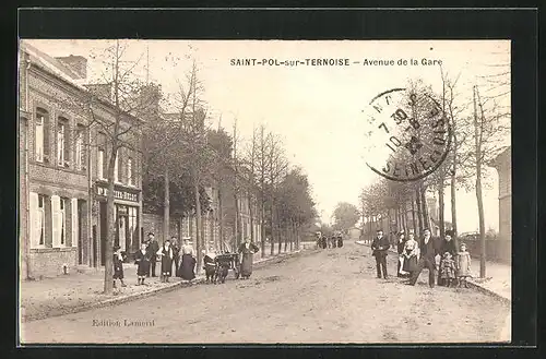 AK Saint-Pol-sur-Ternoise, Avenue de la Gare