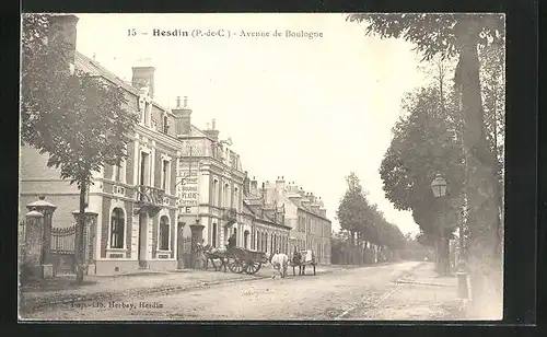 AK Hesdin, Avenue de Boulogne