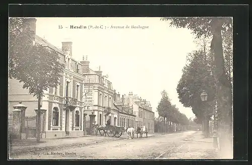 AK Hesdin, Avenue de Boulogne