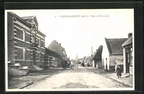 AK Mazingarbe, Rue du Saussoye