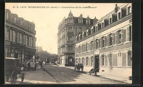 AK Wimereux, Carrefour de la Rue Carnot