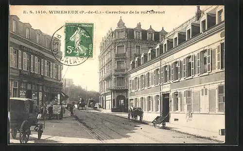 AK Wimereux, Carrefour de la Rue Carnot