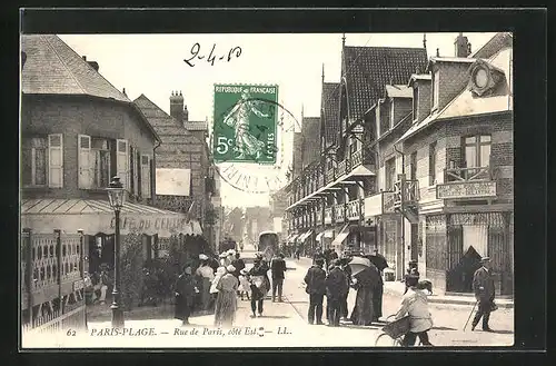 AK Paris-Plage, Rue de Paris, Côte Est.