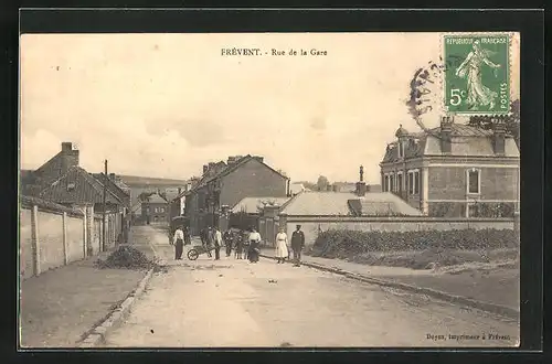 AK Frévent, Rue de la Gare