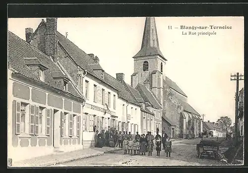 AK Blangy-sur-Ternoise, La Rue principale
