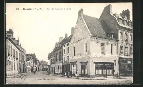 AK Hesdin, Rue du Général Tripier