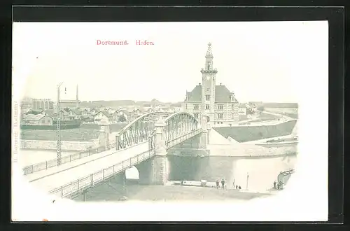 AK Dortmund, Brücke am Hafen