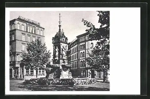AK Kassel, Brunnen am Friedrich-Wilhelmsplatz