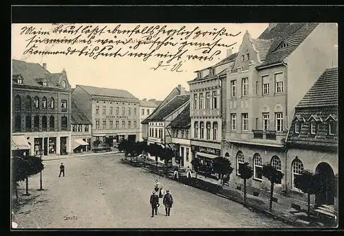 AK Gardelegen, Strasse am Marktplatz