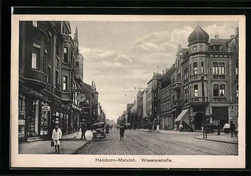 AK Hamborn-Marxloh, Passanten in der Weselerstrasse