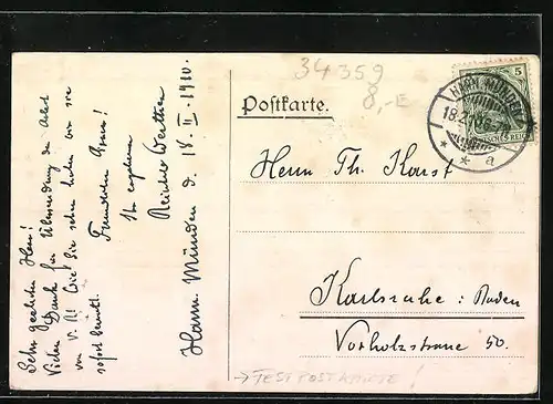 AK Hann. Münden, Festpostkarte zum 2. Mündener Heimatsfest 1909, Panorama