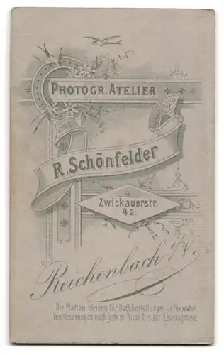 Fotografie R. Schönfelder, Reichenbach i. V., Zwickauerstr. 42, Junge hübsche Frau in elegantem Kleid