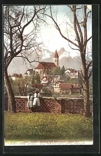 AK Thun, Kirche mit Stockhorn