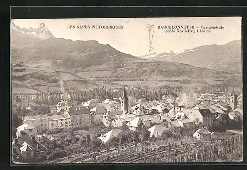 AK Barcelonnette, Vue générale