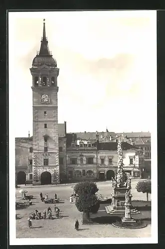 AK Wischau / Vyskov, Kostel, Namesti, Pomnik